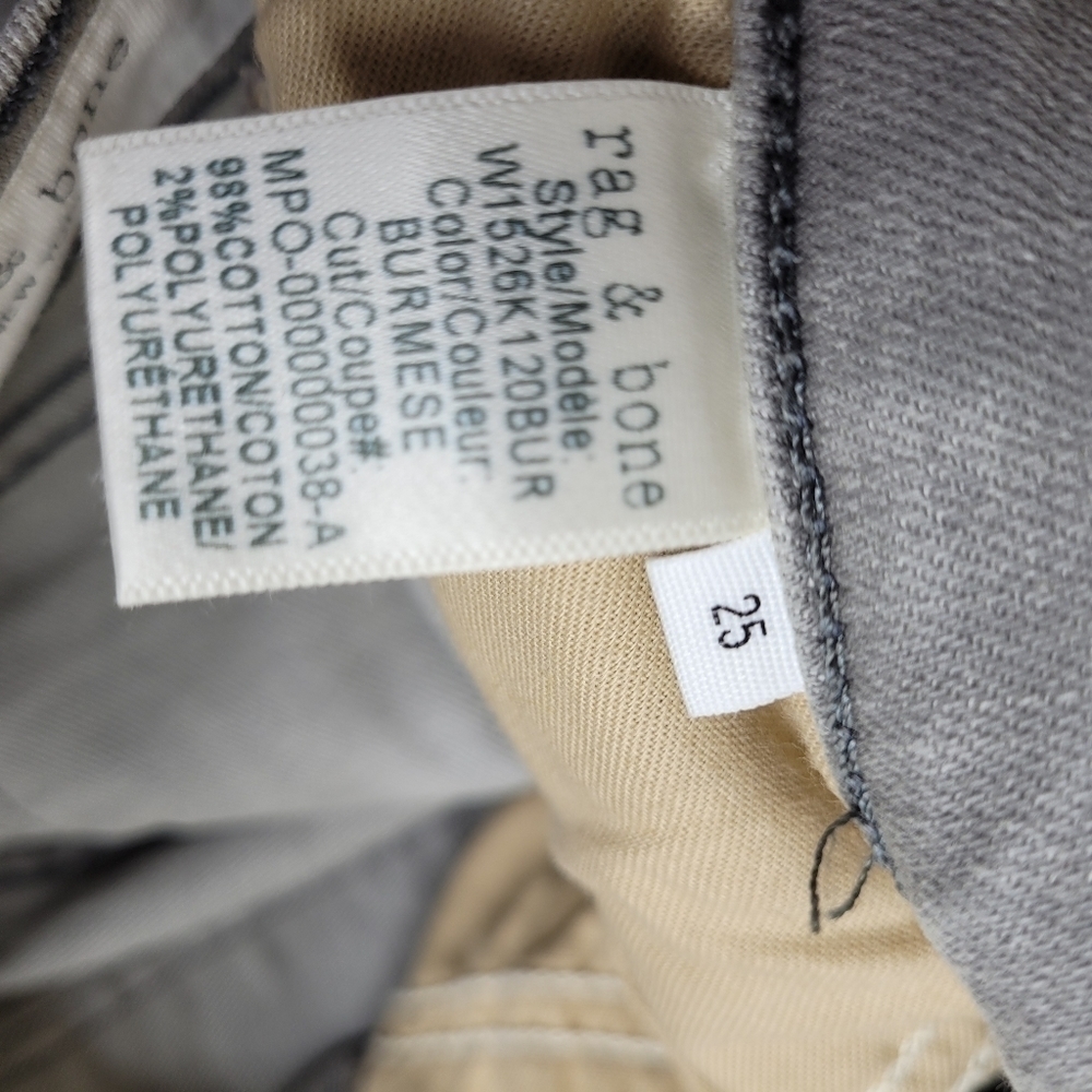 Rag & Bone Gray Raw Hem Ankle Skinny Jeans - Picture 15 of 15